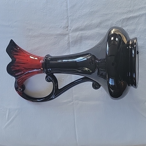 MCM black and red drip glaze vase - Picture 4 of 6